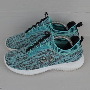 Skechers Ultra Flex Bright Horizon Women's 5 Teal Sneakers